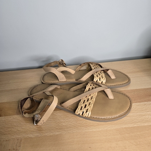 Toms Lexie W8 Women's Tan Strappy Sandals - Picture 3 of 10